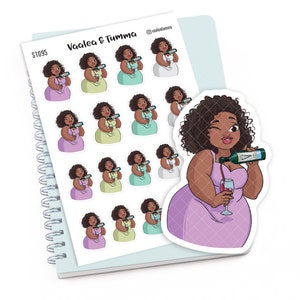 Adesivos de planejador "Jada" - Previsão para hoje à noite: 99% de chance de vinho, S1095