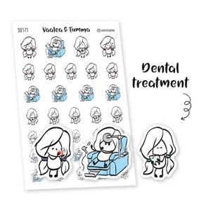 Adesivos para planejador de tratamento odontológico, Ensi - S0171, adesivos odontológicos, adesivos para dentes, dentista