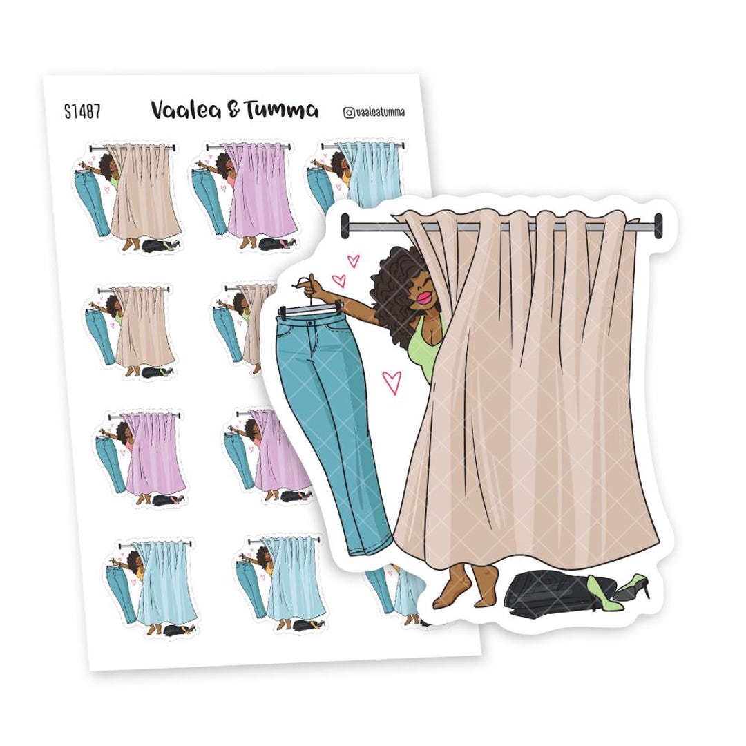 Shopping Planner Sticker | Fitting Room Fun | Jeans Sticker for ...