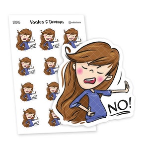 NO! planner stickers, Vaalea - S0344-345, Stop planner stickers