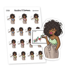Adesivos de planejador de bolsa de valores, Nia - S1054/S1068, Adesivos de planejador de bolsa de valores
