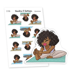 Stretching Planer Sticker, Nia - S1185/S1201, Workout Planer Sticker