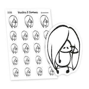 Planner Stickers Ensi - Sparami per favore, S0208, Adesivi giornata brutta, Adesivi depressione