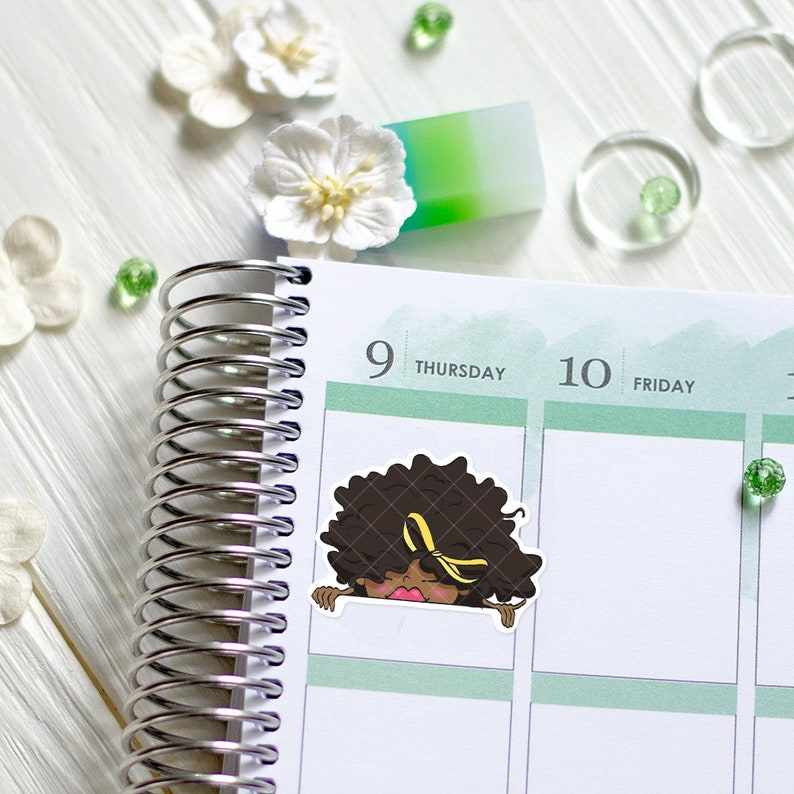 Peekaboo L0427 Large planner stickers NiaBrown skin