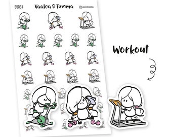 Ensi - Workout Sticker, S0091, Sport Sticker, Cardio Sticker, Fitness Sticker, Gym Sticker