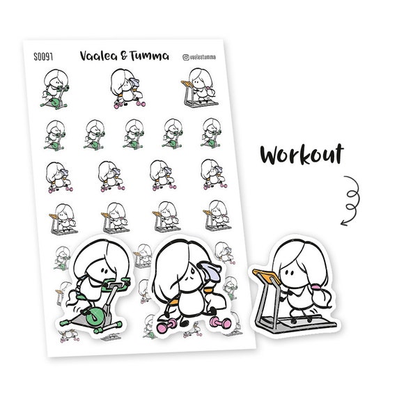 Ensi Workout Planner Stickers S0091 Sport Stickers Cute Etsy