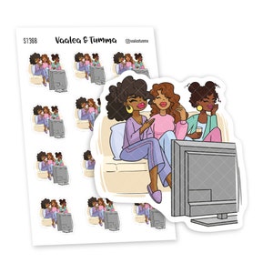 Planner Stickers Movie Night Party mit Freundinnen | Nia - S1368/S1376