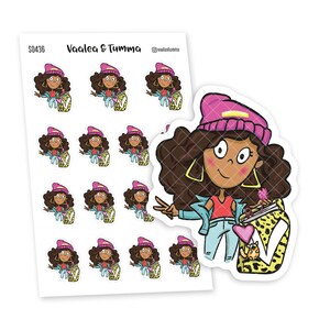 Planner Girl Sticker, Vaalea - S0436, Boss Girl Sticker