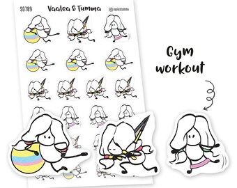 Gym Workout - Sticker Ensi, S0789, Sport, Training