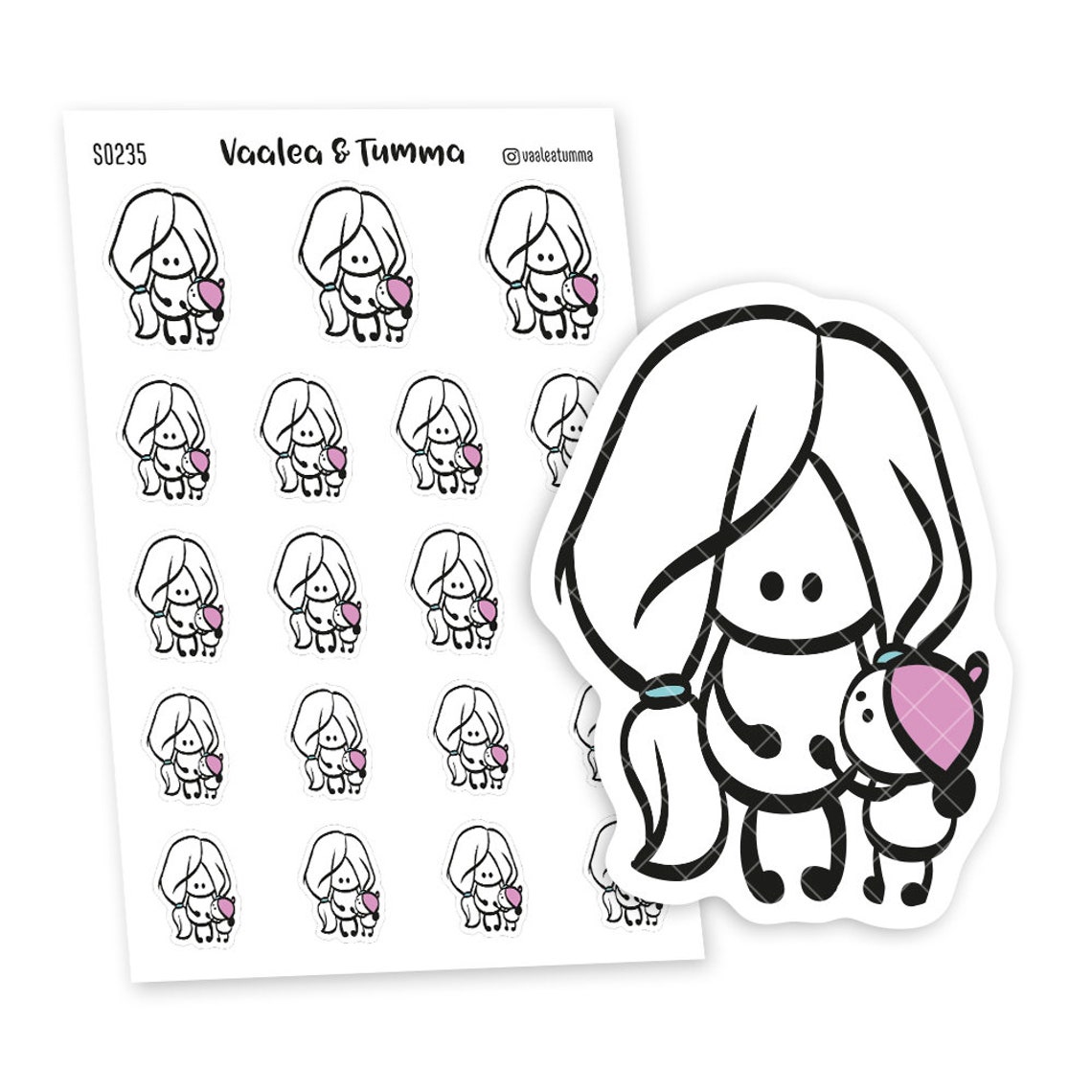 Planner Stickers Ensi My Little Girl S0235 Girl Stickers Etsy