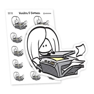 Ensi Planner Sticker - Was soll ich tun?, S0118, Drucker Sticker, Arbeits Sticker, Niedliche Sticker, Büro Sticker