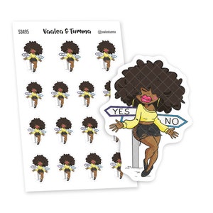 Adesivos para planejador I Can't Decide, Nia - S0495/S0655, adesivos motivacionais