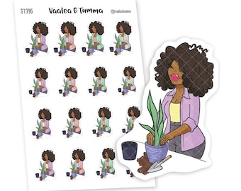 Pflanzenliebhaber's Planner Stickers, Nia - S1396/S1404. Hauspflanzenpflege Essentials