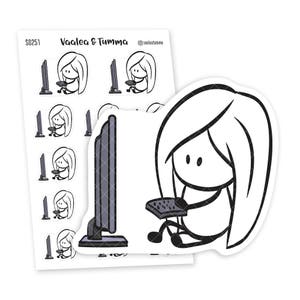 TV Show Planner Stickers, Ensi - S0251, Watch TV stickers, TV Planner Stickers, Television Stickers