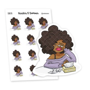 Pegatinas para planificador Estoy muy molesta, Nia - S0670/S0688, Pegatinas para planificador Llorando