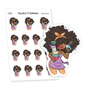 Adesivos de planejador de boa comida é bom humor, Nia - S0400/S0600, adesivos de planejador de culinária
