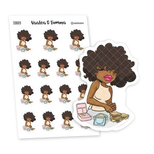 Autocollants pour le petit-déjeuner avec sandwichs pour la rentrée, Nia - S0669/S0687, autocollants pour l'agenda du matin