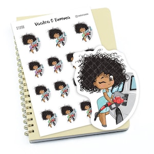 Planner stickers &quot;Zuri&quot; - Refilling the car, S1098/S1103