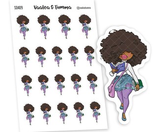 Adesivos para agenda Kawaii Girl, tema Volta às Aulas