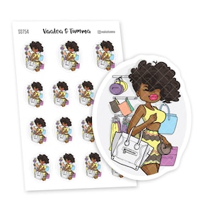 Não quero flores, quero uma bolsa! Adesivos para Agenda, Nia - S0754/S0773, Adesivos para compras