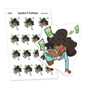 Wohin geht mein ganzes Geld? Planner Sticker, Nia - S0708/S0720, kein Geld mehr