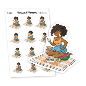 Geniet van het buitenleven met plannerstickers met picknickthema - Ideale planneraccessoires | Nia: S1366/S1374