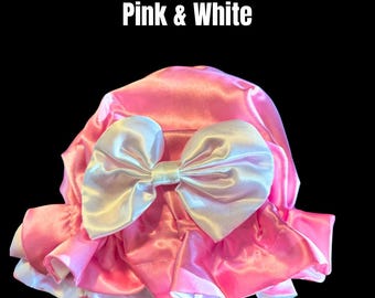 Satin Baby Bonnet with Bow: Hair Protection for Newborns