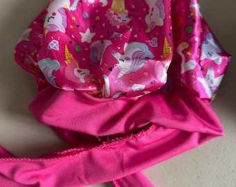 Unicorn Satin Baby Bonnet: Infant Hair Protection