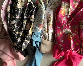 Floral Satin Baby Bonnet: Soft Hair Protection