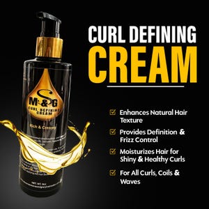 Curl Defining Cream | All-Natural Styling Cream | Light-Holding Curl Cream for 4C Hair | Moisturizing Curl Definer | Best Curl Cream