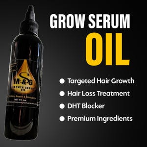Growth Serum Oil | All-Natural Hair Loss Treatment and Fast Hair Growth Oil | Alopecia and Edge Growth Solution | Growth Oil | Balding Oil