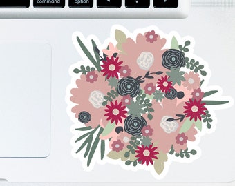 Water Bottle Car Bright and Bold Hibiscus Only Ask If It/'s a Yes or No Floral Hand Drawn Sticker Laptop