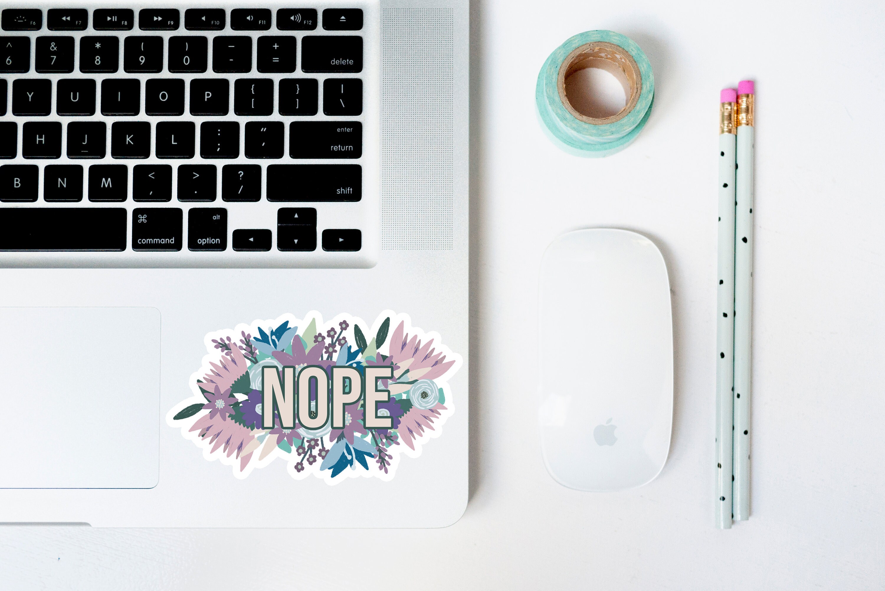 Water Bottle Car Bright and Bold Hibiscus Only Ask If It/'s a Yes or No Floral Hand Drawn Sticker Laptop