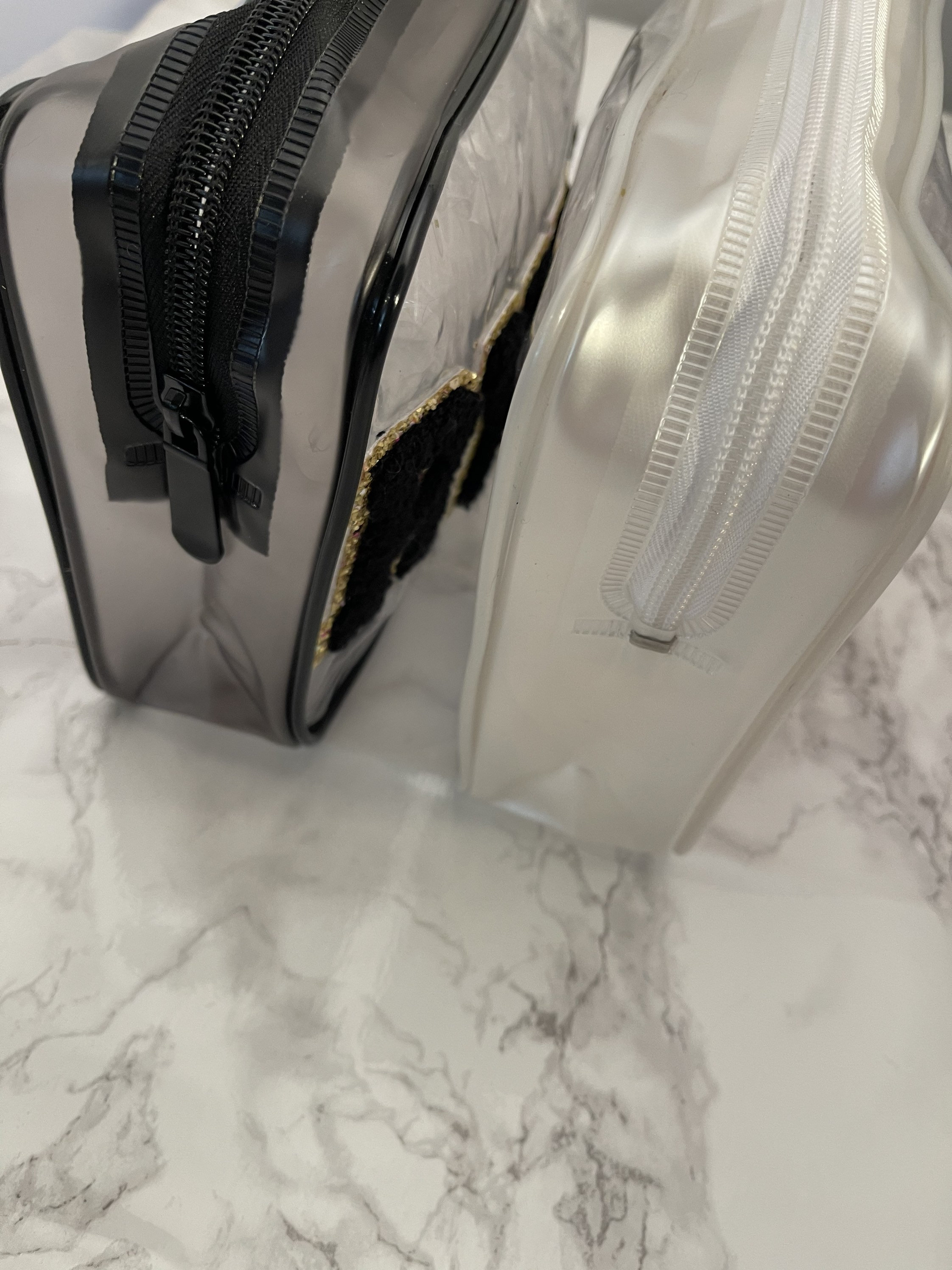 TSA Quart Sized Clear Bag With Varsity Letter Glitter Patches Etsy