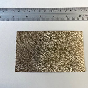 20 Ga Patterned & Textured Brass Sheet 3&quot; Wide- Sold by the inch in length (cut to your specifications)