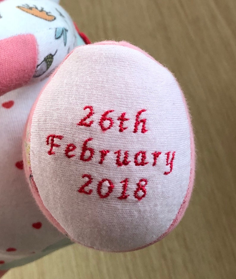 Memory Bear with free Personalisation Keepsake Bear Bespoke Keepsake Keepsake Plush Memory Bear