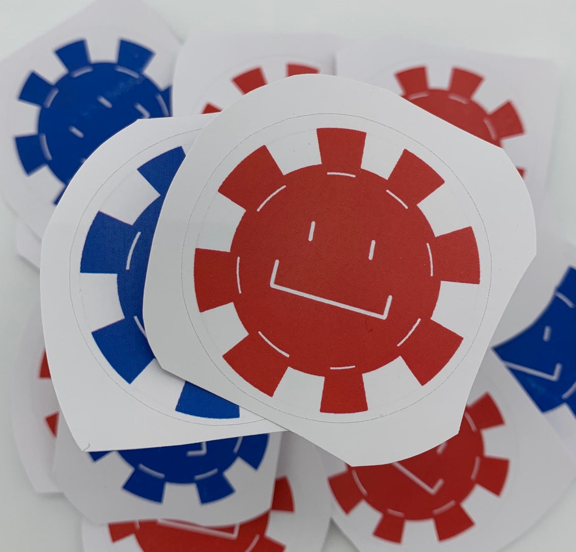 Dream SMP Quackity Poker Chips etiquetas engomadas temáticas | Etsy