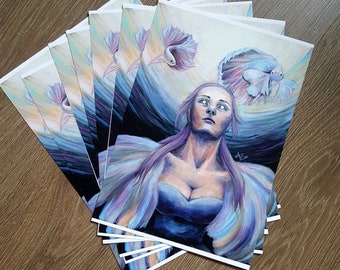 Betta - paper print, visionary art, magical surrealism, A4 size, enlightened art