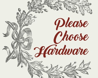 PLEASE CHOOSE HARDWARE: Customize your Handmade Flower.  Purchase hardware & hand finishing for your piece.  Custom Bespoke Flower Pin Clip