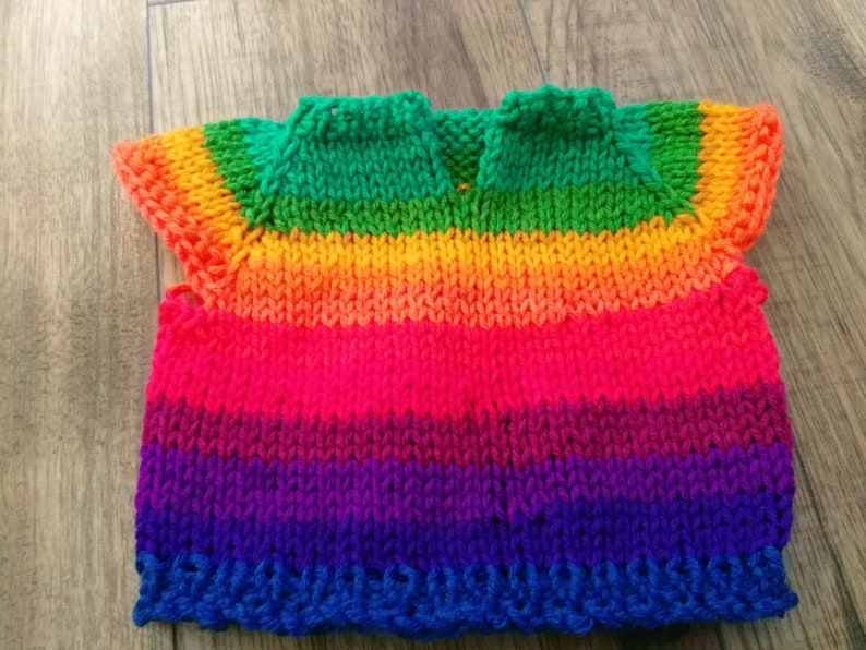 rainbow photoshoot stripe special value Bright rainbow newborn sweater knit vest bright baby clothes ready to ship Rainbow Baby knit