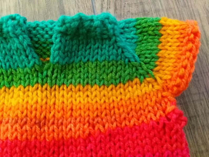 rainbow photoshoot stripe special value Bright rainbow newborn sweater knit vest bright baby clothes ready to ship Rainbow Baby knit