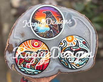 Ronde weerbestendige stickers van 3 inch