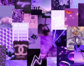 Purple Collage Kit Etsy purple collage kit etsy