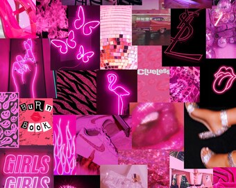 Pink Collage Kit Etsy pink collage kit etsy