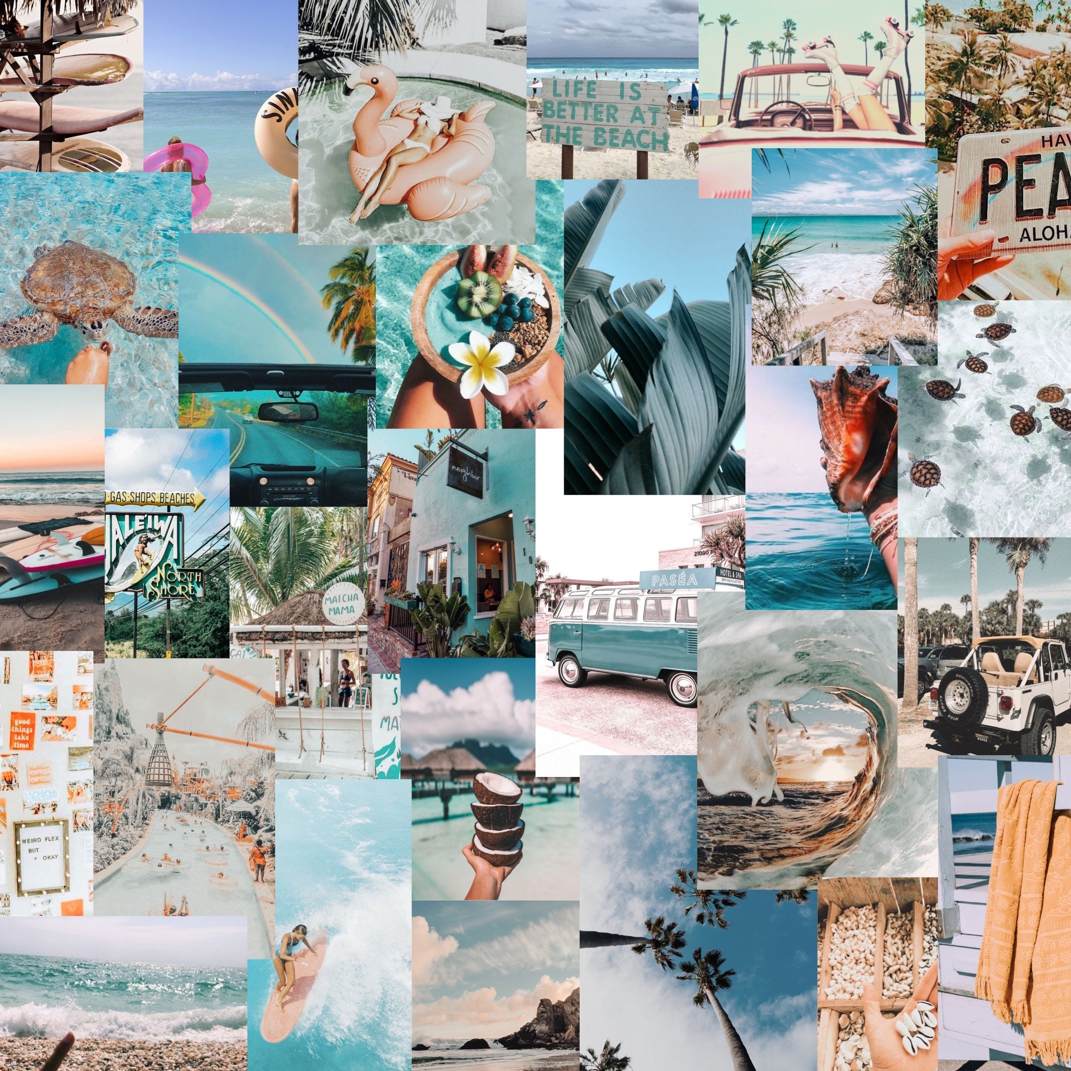 50 pc beachy photo collage kit | Etsy