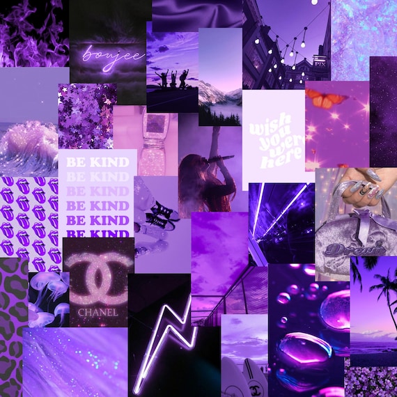 50pc Purple Photo Collage Kit | Etsy