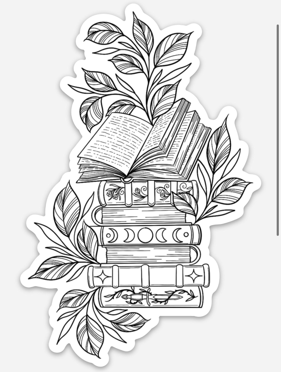 Stack of Antique Books Sticker for Sale by murkyswamp