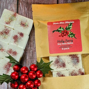 Holiday Scented Soy Wax Melts: Eco-Friendly Christmas Aromatherapy (8-Pack)
