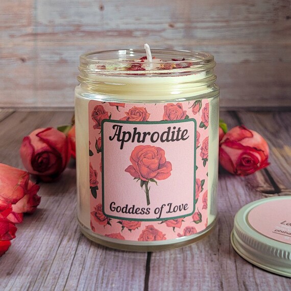 Aphrodite Candle Goddess Candle Goddess of Love Deity Etsy
