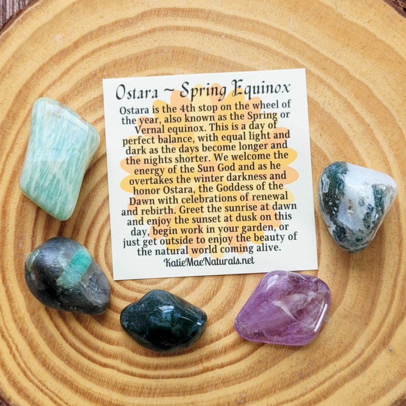 Ostara Crystal Set | Gemstones for Spring Equinox | Ostara Celebration | Wheel of the Year image 5